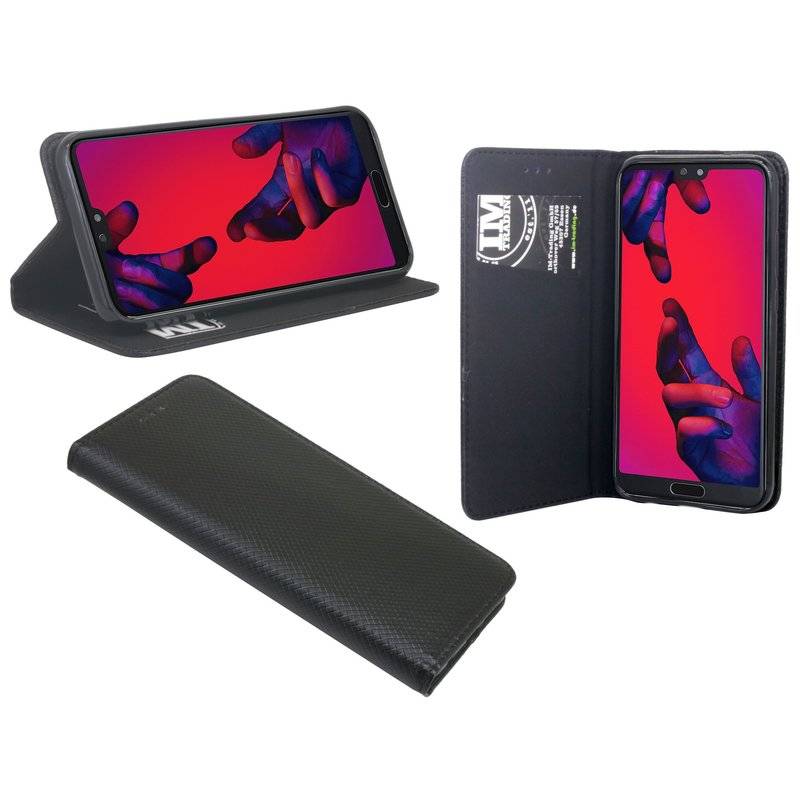 Huawei P20 Pro Handyhülle Tasche Flip Case Smartphone Schutzhülle Schwarz