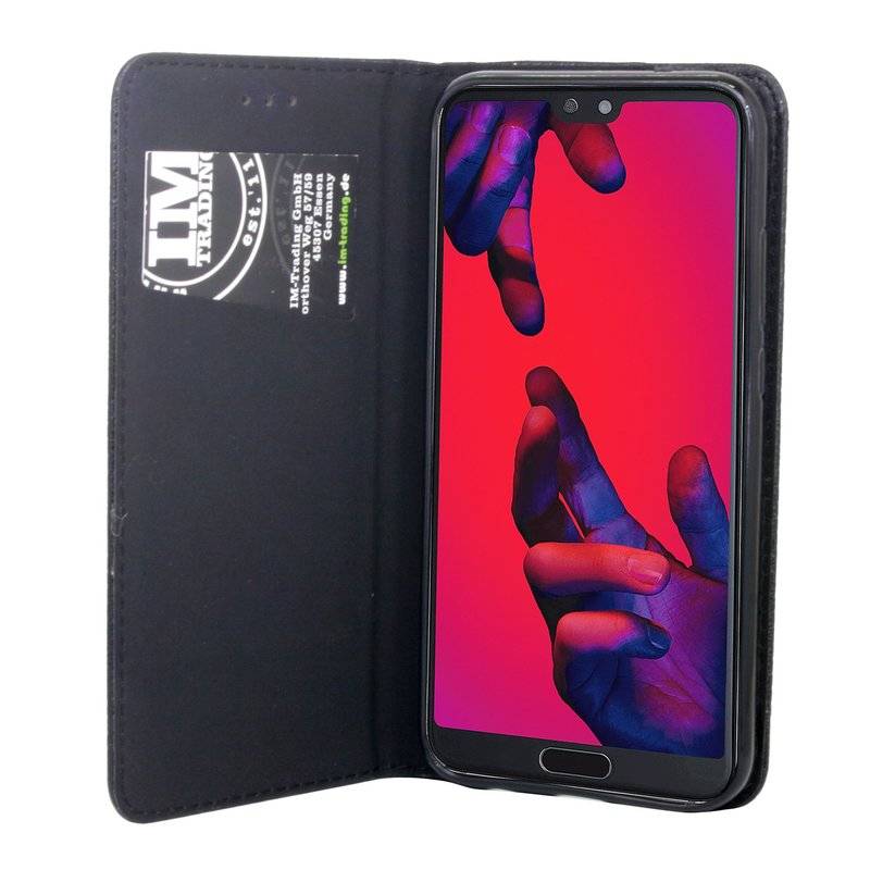 Huawei P20 Pro Handyhülle Tasche Flip Case Smartphone Schutzhülle Schwarz