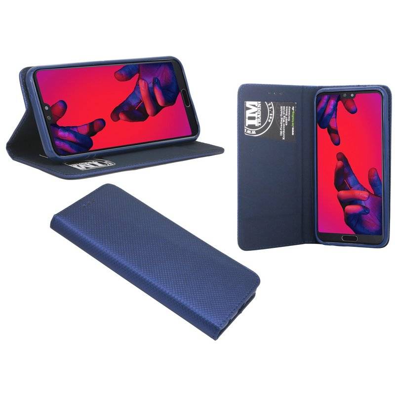 Huawei P20 Pro Handyhülle Tasche Flip Case Smartphone Schutzhülle Blau