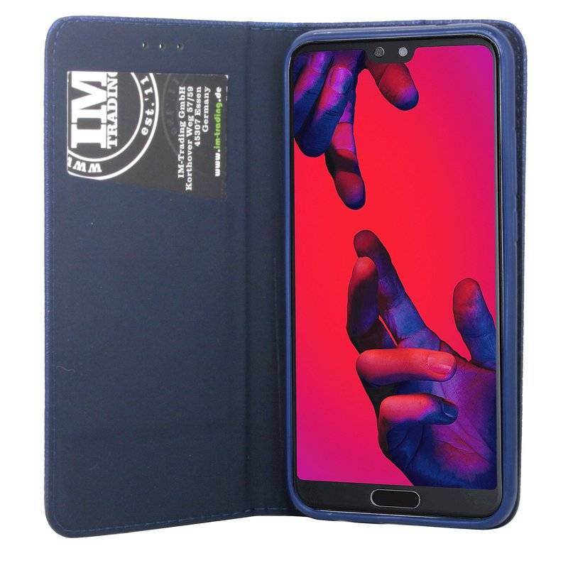 Huawei P20 Pro Handyhülle Tasche Flip Case Smartphone Schutzhülle Blau