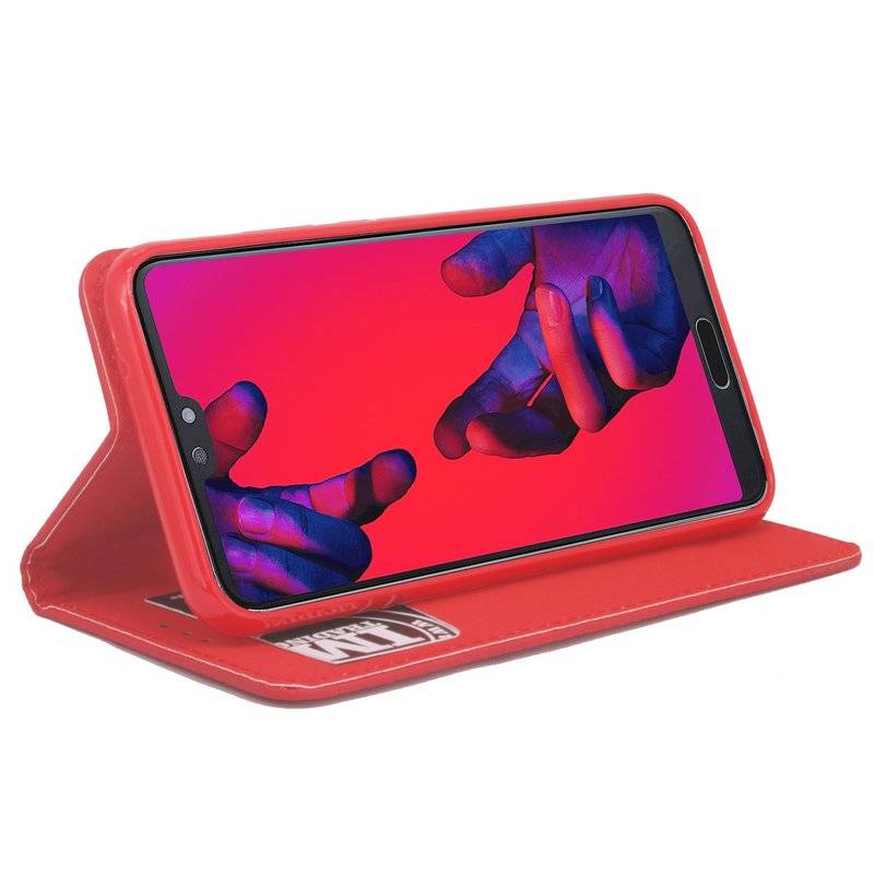 Huawei P20 Pro Handyhülle Tasche Flip Case Smartphone Schutzhülle Rot