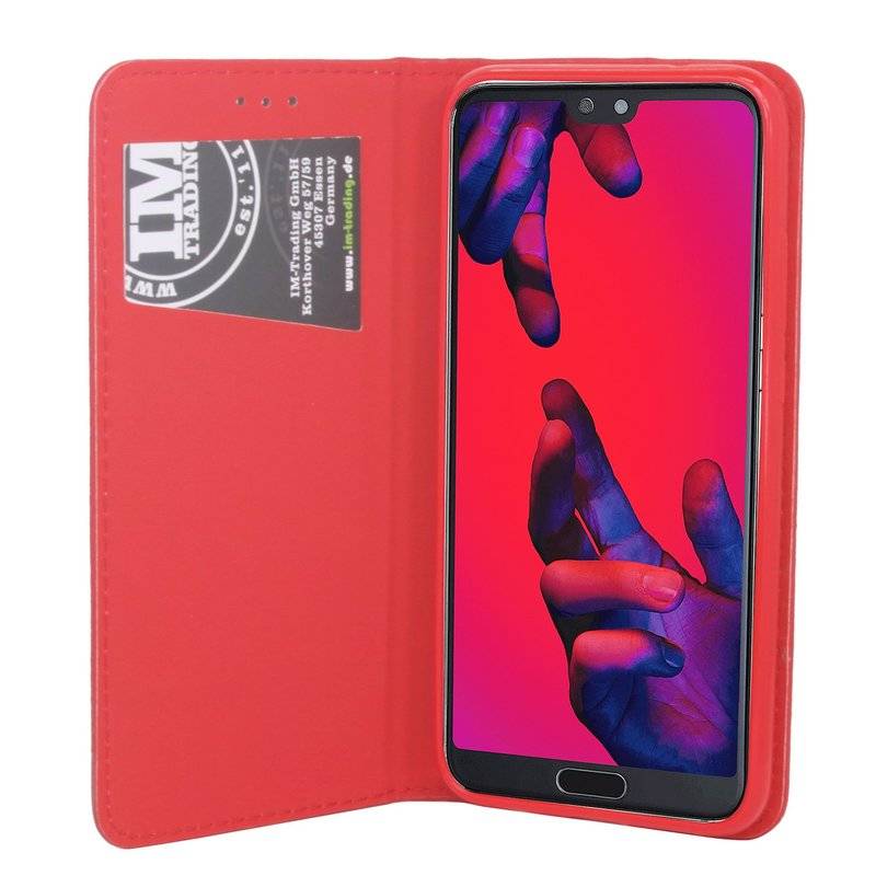 Huawei P20 Pro Handyhülle Tasche Flip Case Smartphone Schutzhülle Rot
