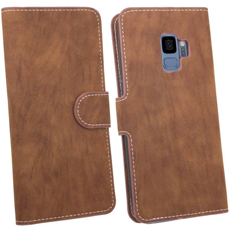 Samsung Galaxy S9 Handyhülle Tasche Flip Case Smartphone Schutzhülle Braun