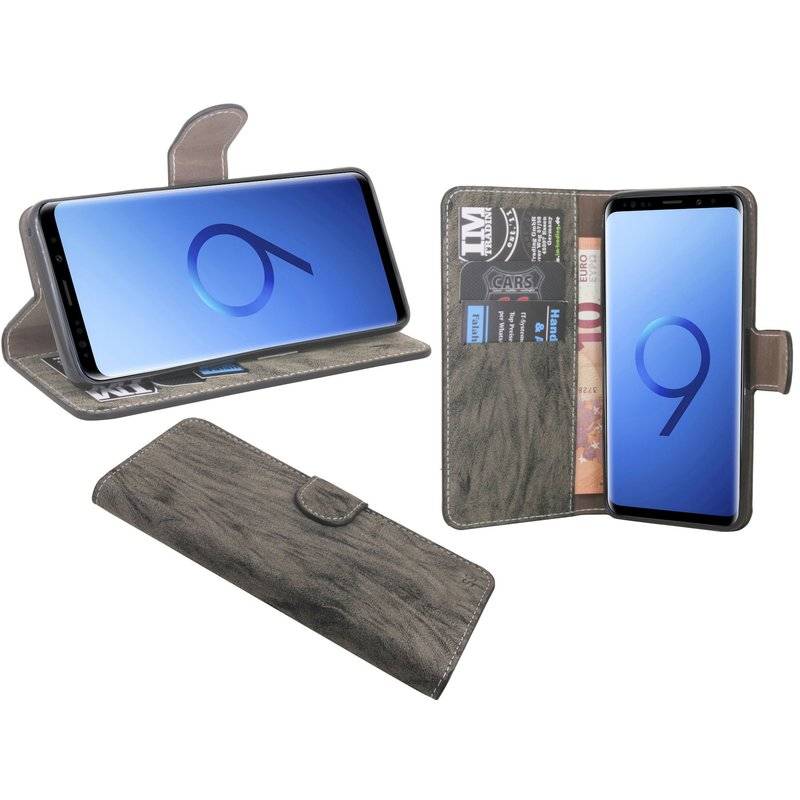 Samsung Galaxy S9 Handyhülle Tasche Flip Case Smartphone Schutzhülle Anthrazit