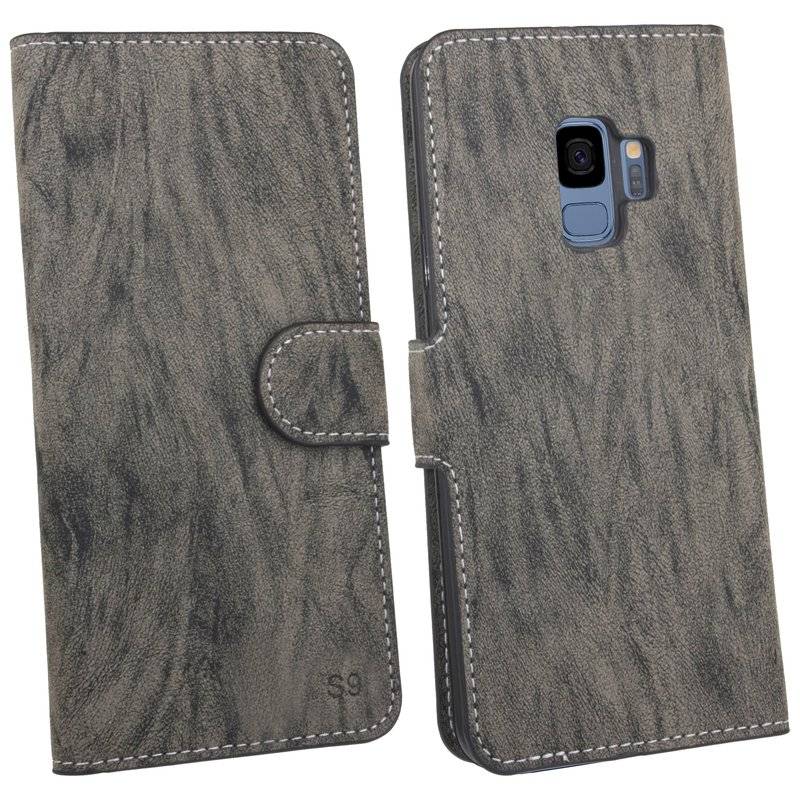 Samsung Galaxy S9 Handyhülle Tasche Flip Case Smartphone Schutzhülle Anthrazit