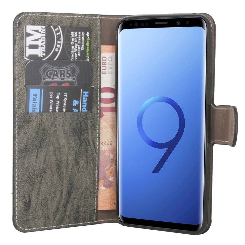 Samsung Galaxy S9 Handyhülle Tasche Flip Case Smartphone Schutzhülle Anthrazit
