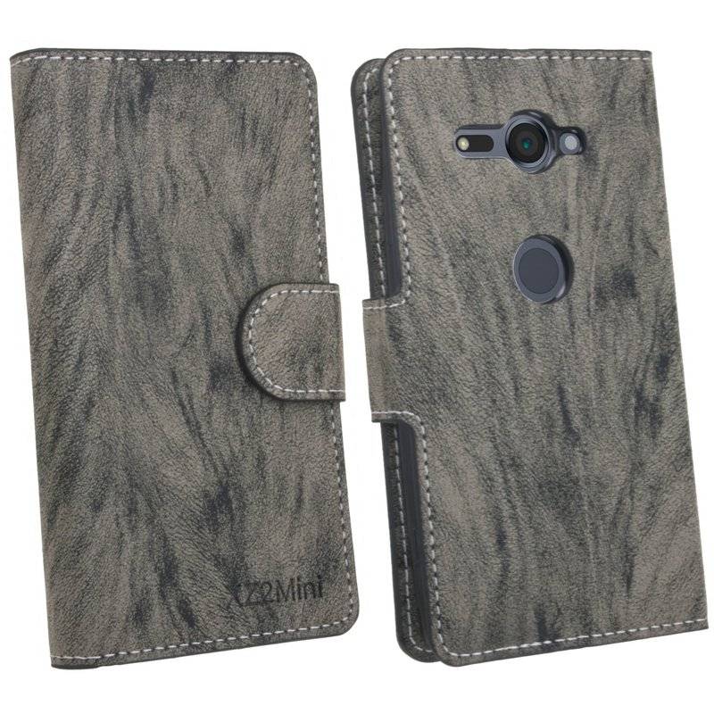 Sony Xperia XZ2 Compact Handyhülle Tasche Flip Case Smartphone Schutzhülle Anthrazit