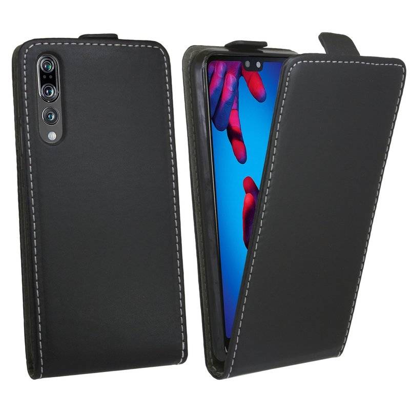 Huawei P20 Pro Handyhülle Tasche Flip Case Smartphone Schutzhülle Schwarz