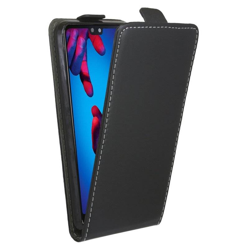 Huawei P20 Pro Handyhülle Tasche Flip Case Smartphone Schutzhülle Schwarz