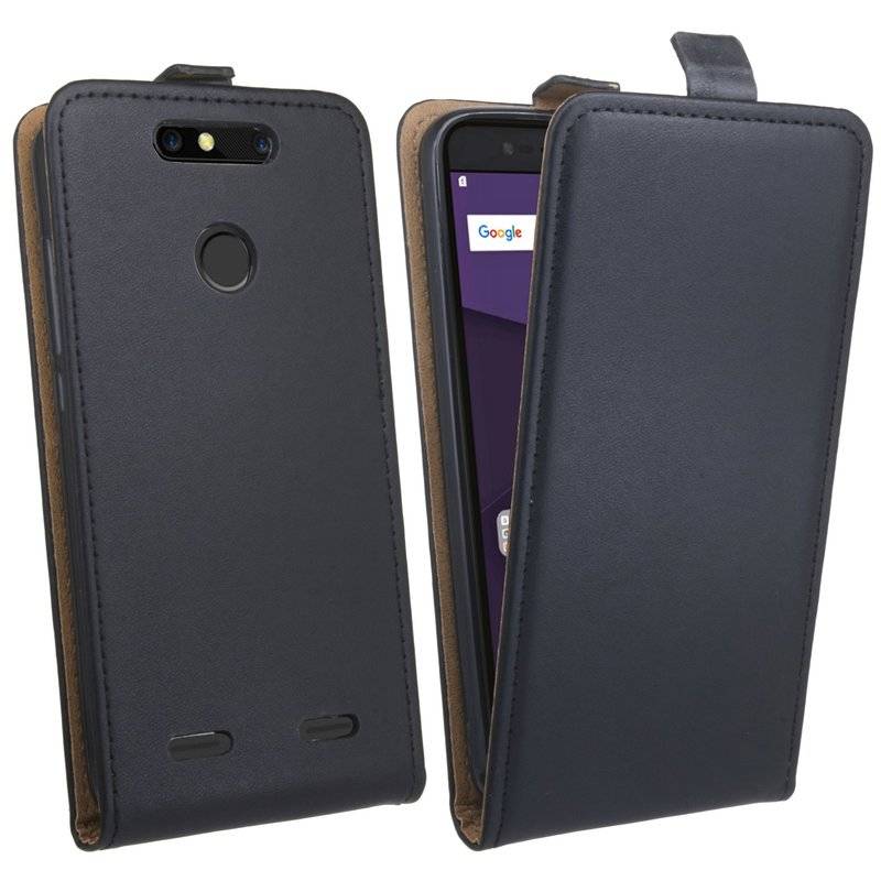 ZTE Blade V8 Lite Handyhülle Tasche Flip Case Smartphone Schutzhülle Schwarz