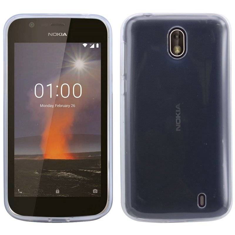 Nokia 1 Handy Silikon Schutzhülle Cover Case Transparent