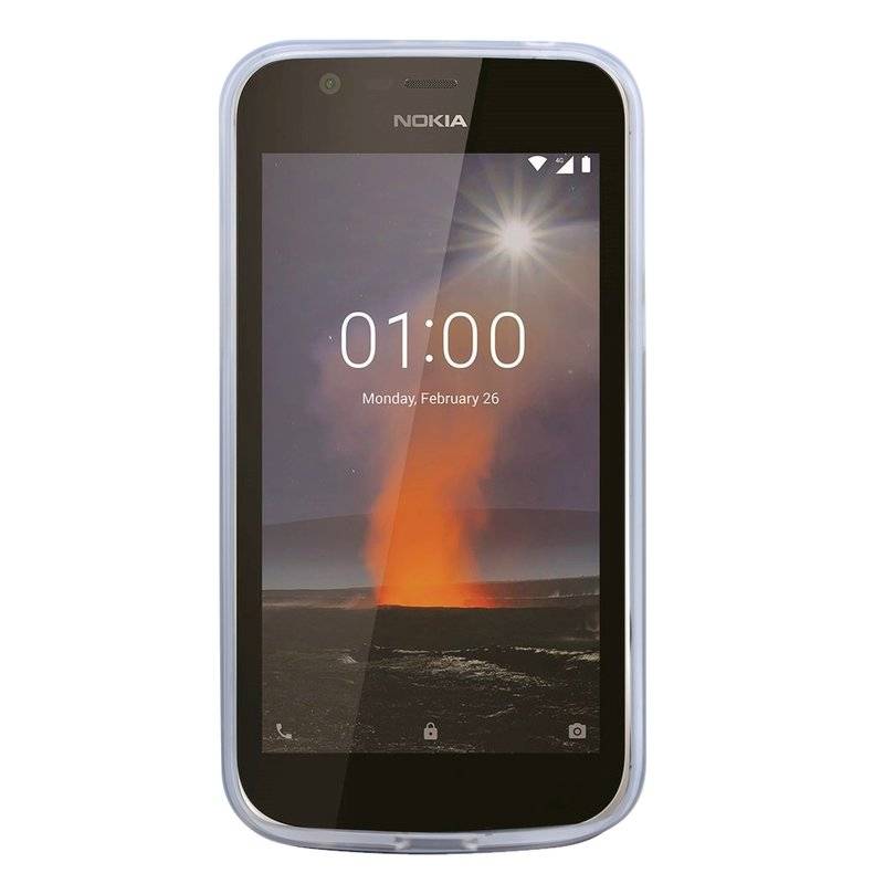 Nokia 1 Handy Silikon Schutzhülle Cover Case Transparent