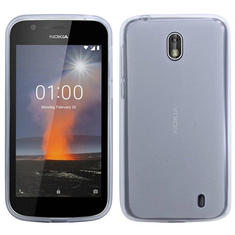 Nokia 1 Handy Silikon Schutzhülle Cover Case Transparent