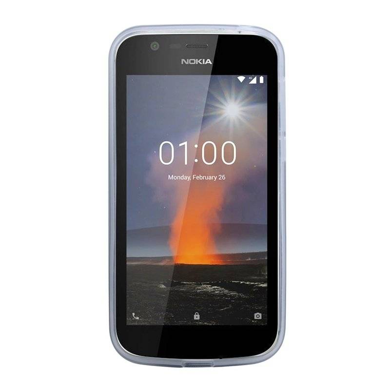 Nokia 1 Handy Silikon Schutzhülle Cover Case Transparent