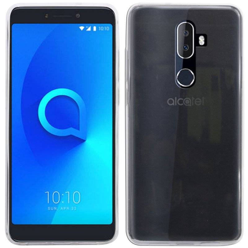 Alcatel 3V Handy Silikon Schutzhülle Cover Case Transparent