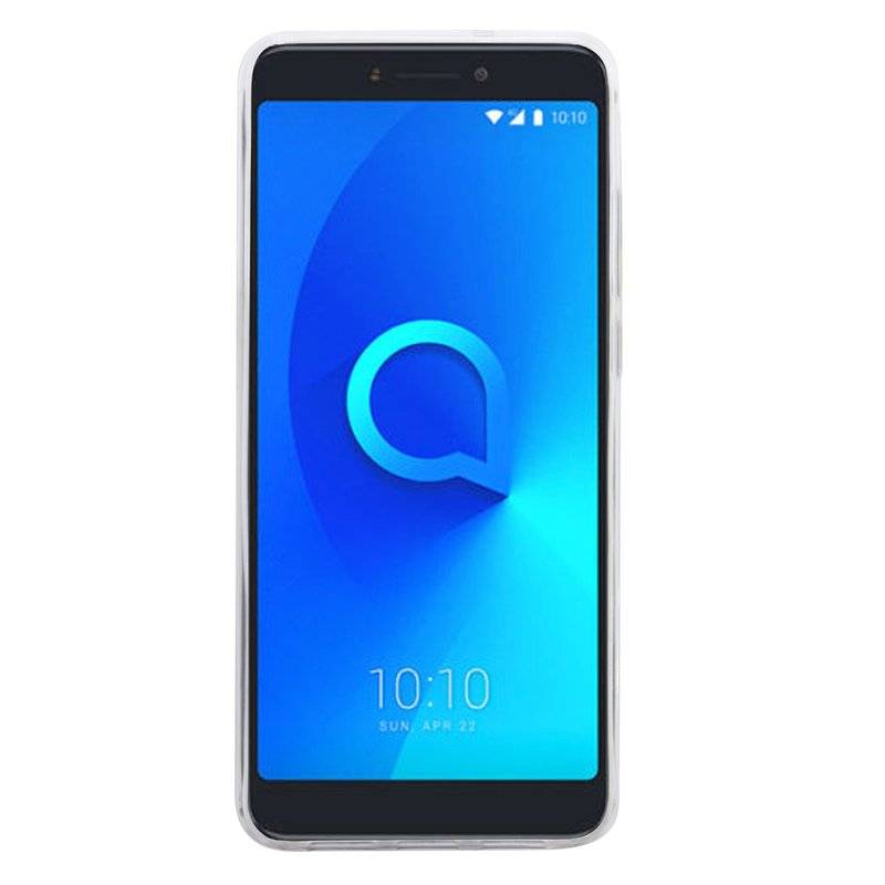 Alcatel 3V Handy Silikon Schutzhülle Cover Case Transparent