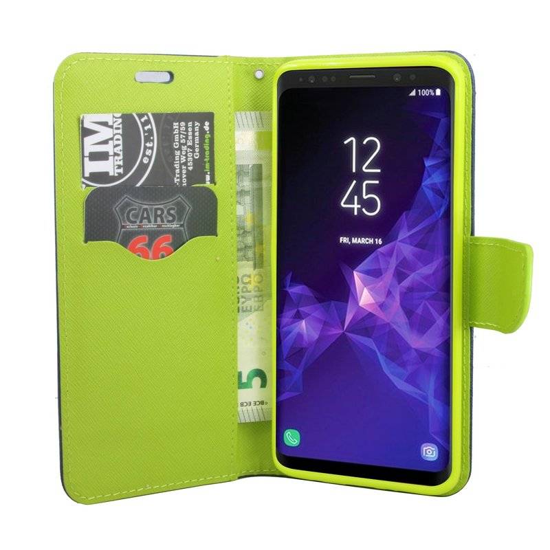 Samsung Galaxy S9 Handyhülle Tasche Flip Case Smartphone Schutzhülle Blau