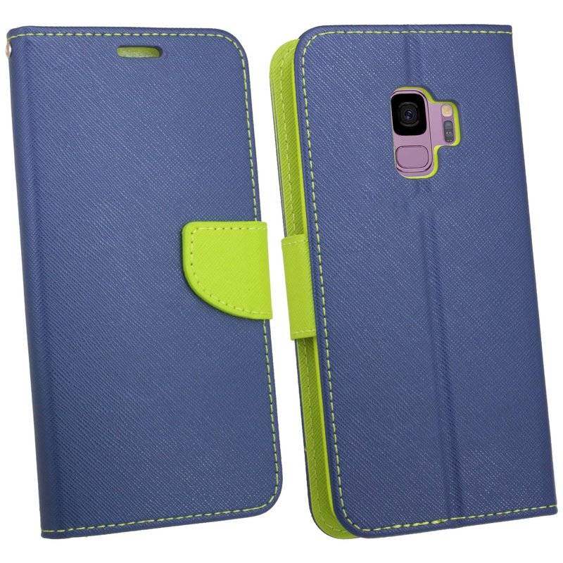 Samsung Galaxy S9 Handyhülle Tasche Flip Case Smartphone Schutzhülle Blau