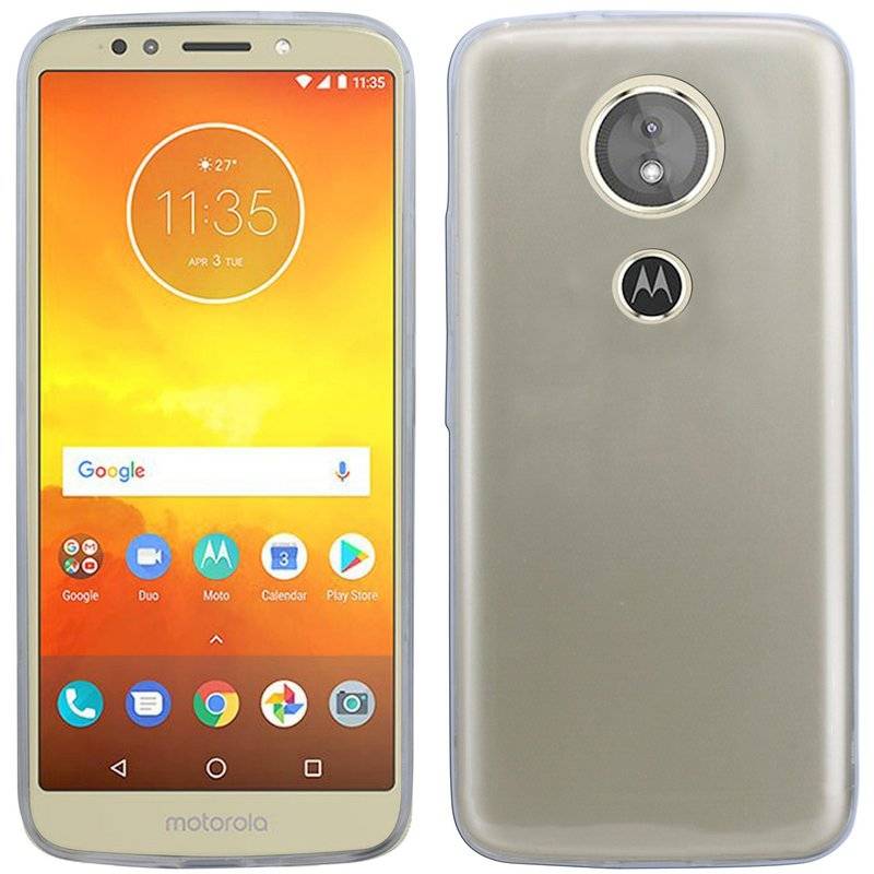 Motorola Moto E5 Handy Silikon Schutzhülle Cover Case Transparent