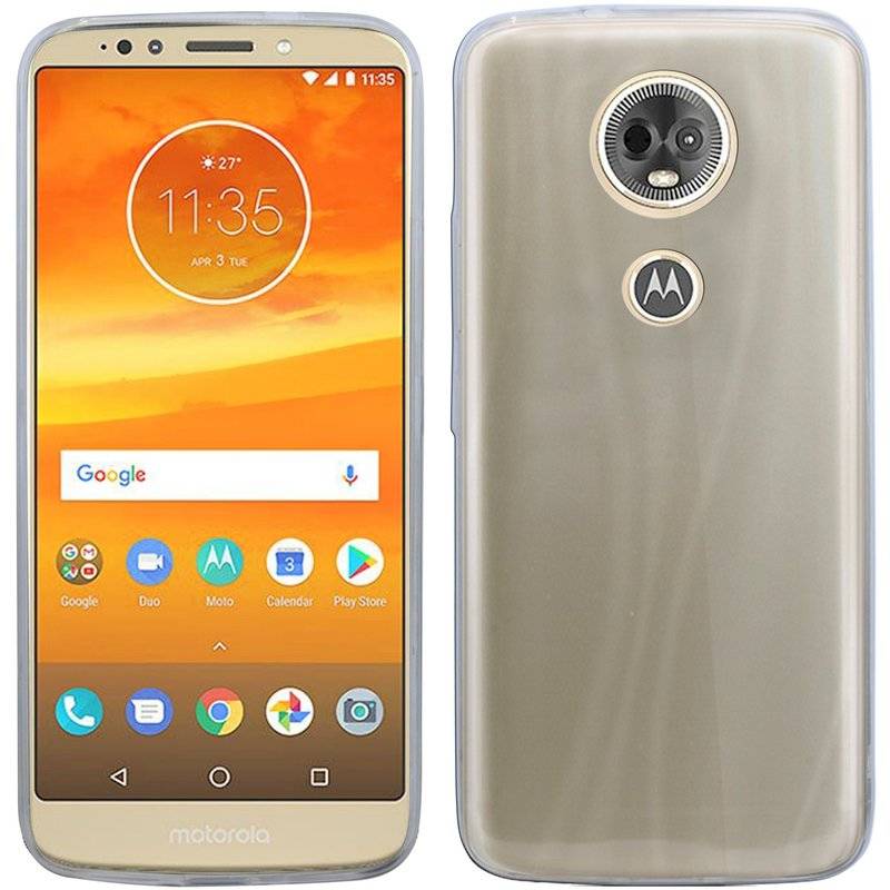 Motorola Moto E5 Plus Handy Silikon Schutzhülle Cover Case Transparent