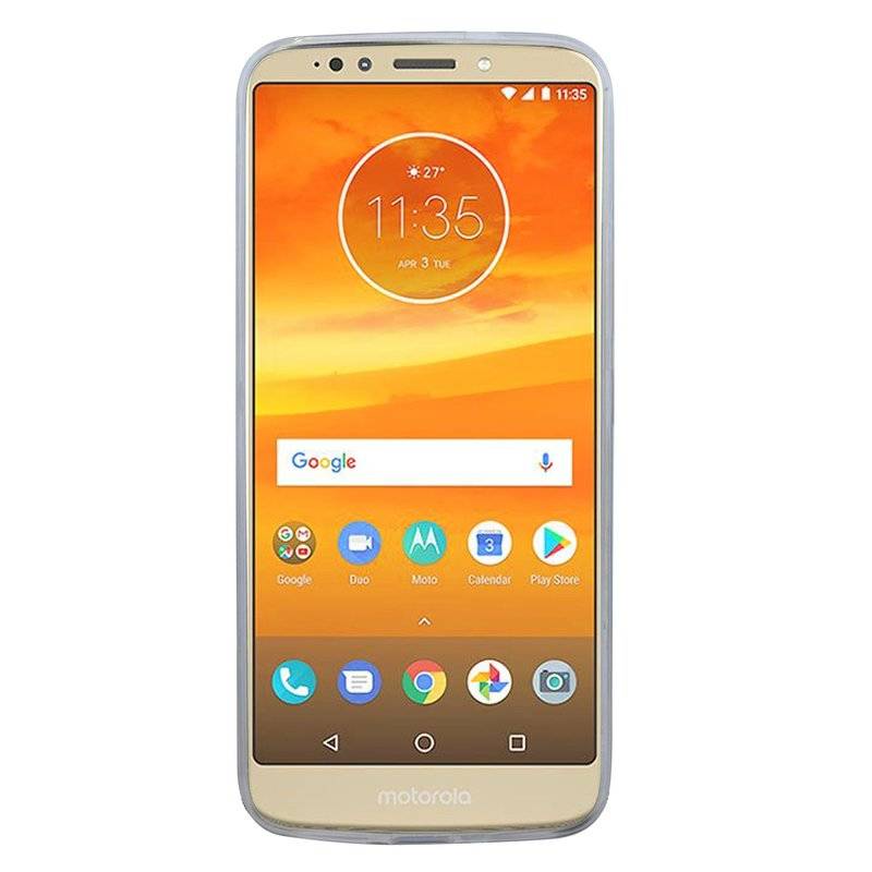 Motorola Moto E5 Plus Handy Silikon Schutzhülle Cover Case Transparent