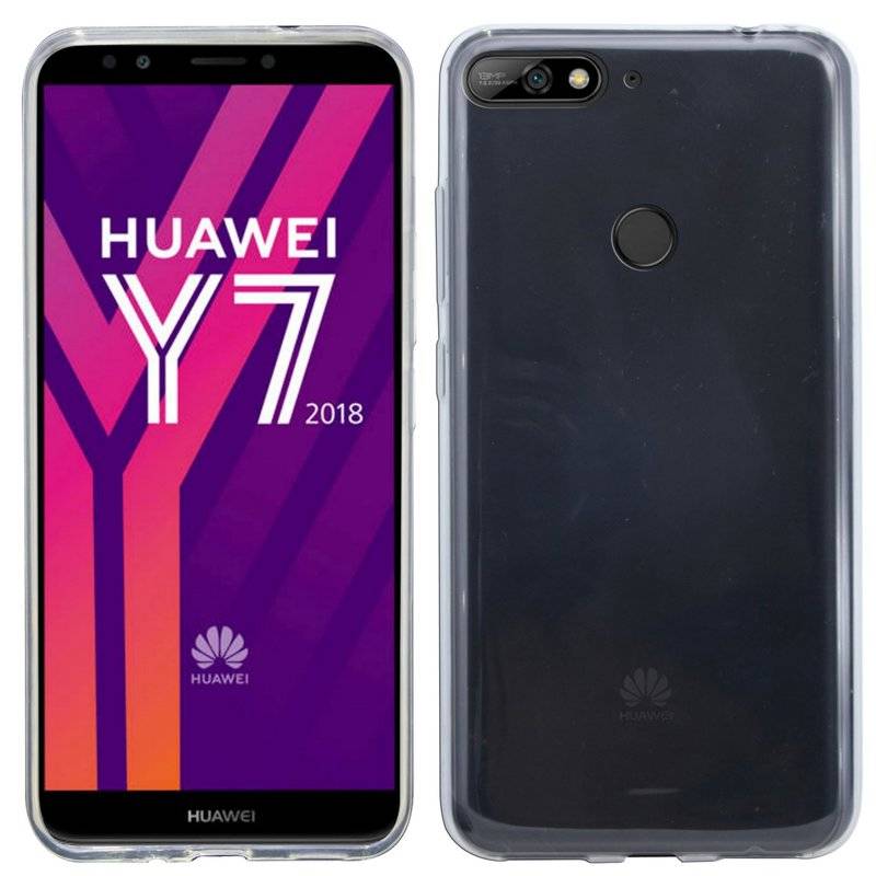 Huawei Y7 2018 Handy Silikon Schutzhülle Cover Case Transparent