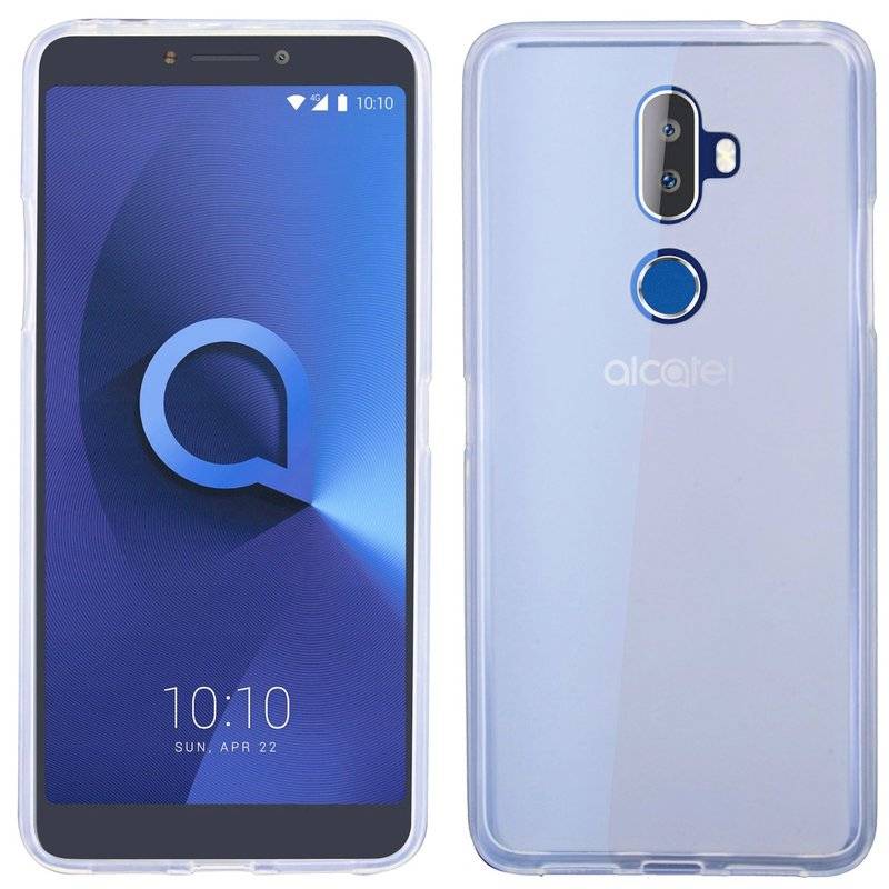 Alcatel 3V Handy Silikon Schutzhülle Cover Case Transparent