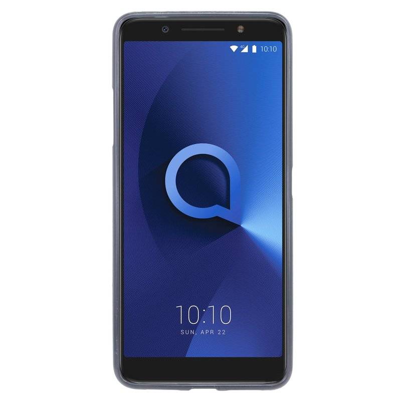 Alcatel 3X Handy Silikon Schutzhülle Cover Case Schwarz