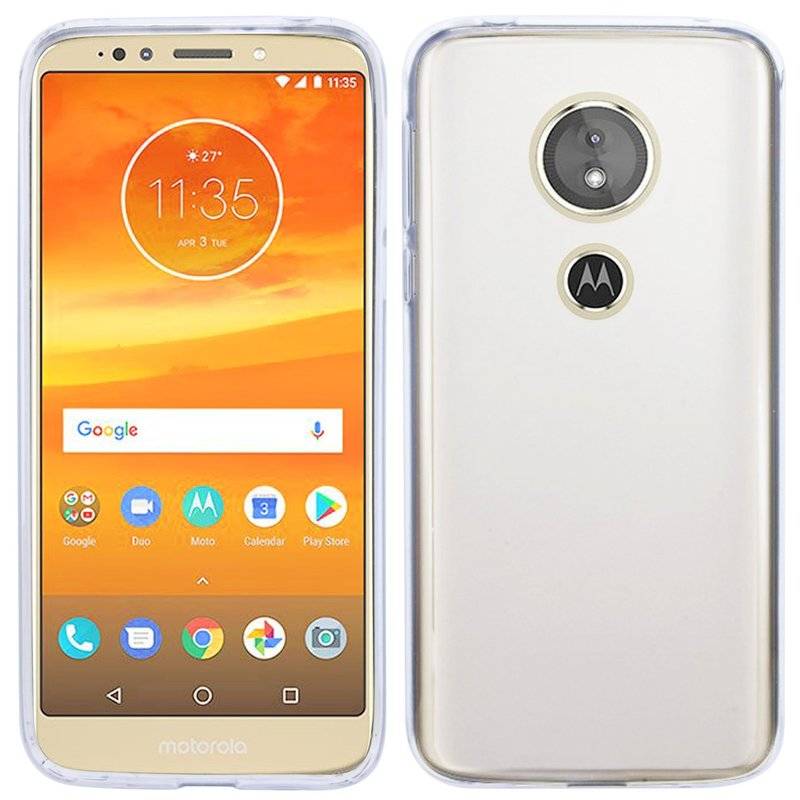 Motorola Moto E5 Handy Silikon Schutzhülle Cover Case Transparent