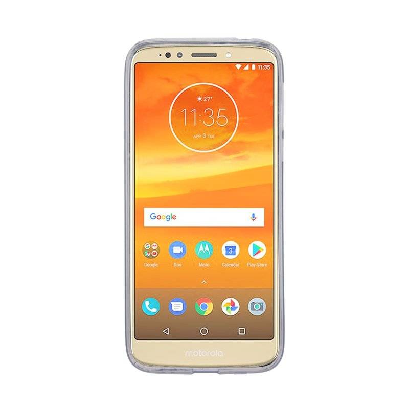 Motorola Moto E5 Plus Handy Silikon Schutzhülle Cover Case Grau