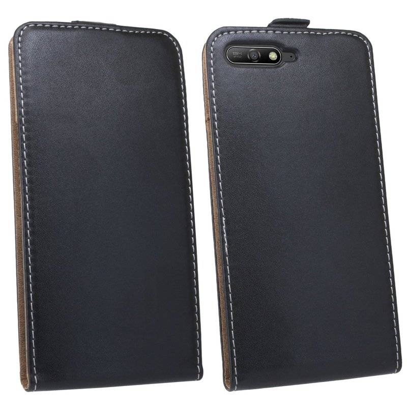 Honor 7A Handyhülle Tasche Flip Case Smartphone Schutzhülle Schwarz