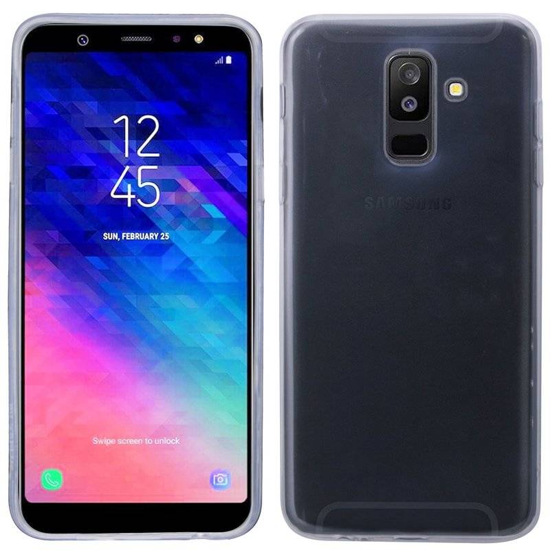 Samsung Galaxy A6 Plus Handy Silikon Schutzhülle Cover Case Transparent