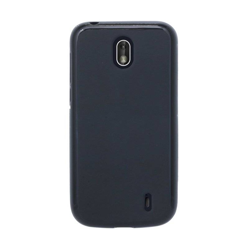 Nokia 1 Handy Silikon Schutzhülle Cover Case Schwarz
