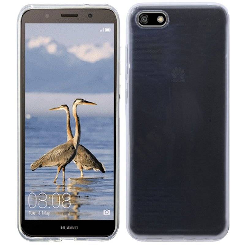 Huawei Y5 2018 Handy Silikon Schutzhülle Cover Case Transparent