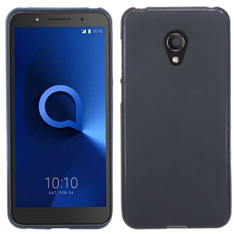 Alcatel 1C Handy Silikon Schutzhülle Cover Case Schwarz