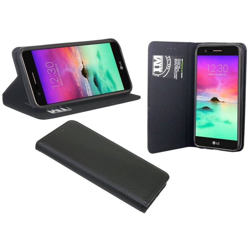 LG K11 Handyhülle Tasche Flip Case Smartphone Schutzhülle Schwarz
