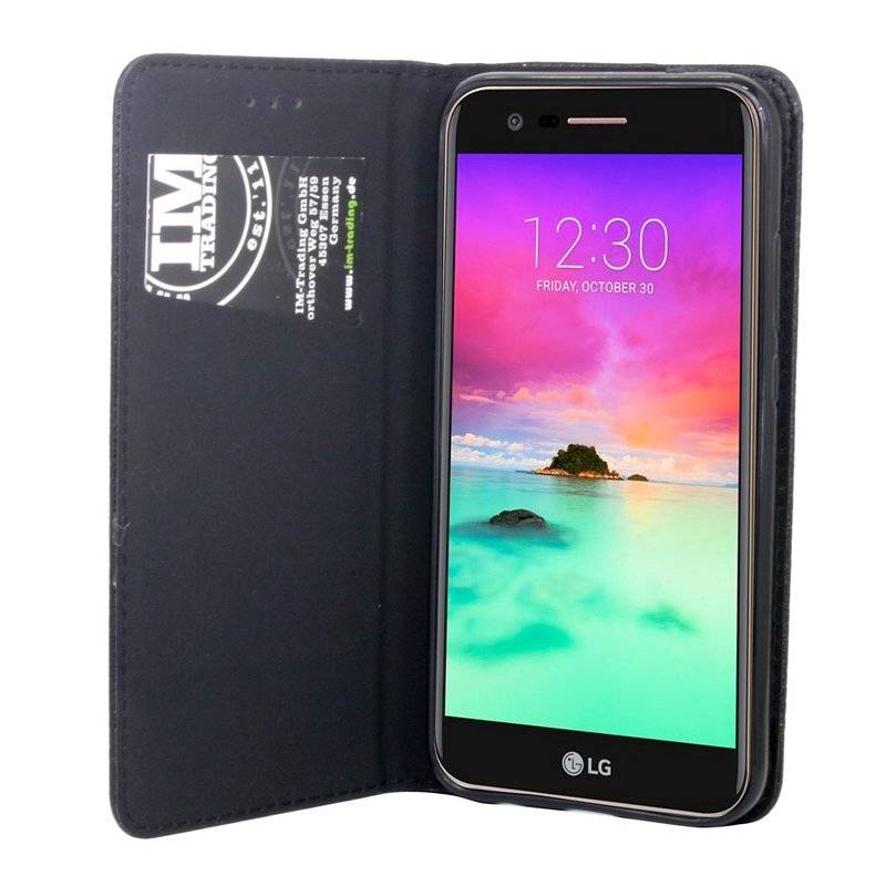 LG K11 Handyhülle Tasche Flip Case Smartphone Schutzhülle Schwarz