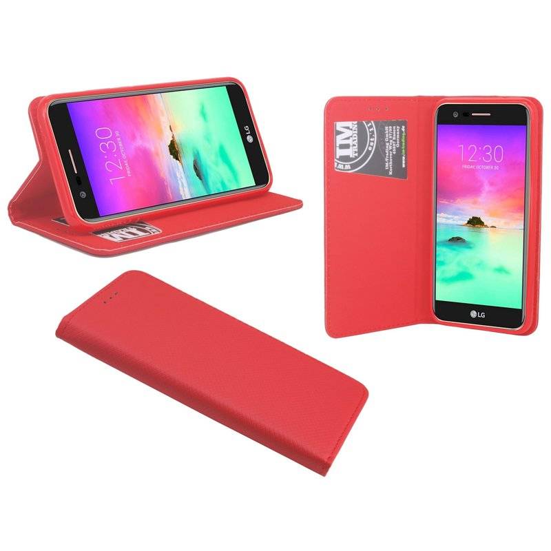 LG K11 Handyhülle Tasche Flip Case Smartphone Schutzhülle Rot
