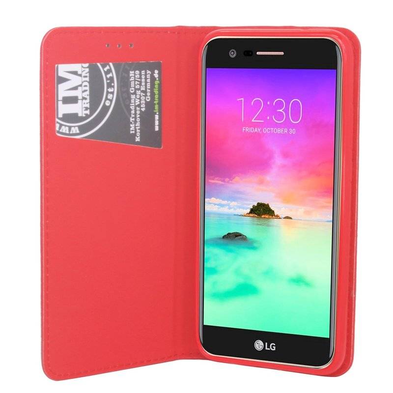 LG K11 Handyhülle Tasche Flip Case Smartphone Schutzhülle Rot