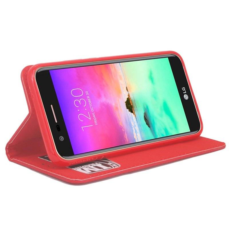 LG K11 Handyhülle Tasche Flip Case Smartphone Schutzhülle Rot