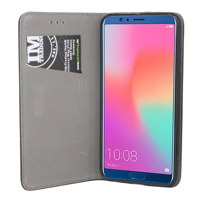 Honor View 10 Handyhülle Tasche Flip Case Smartphone Schutzhülle Schwarz