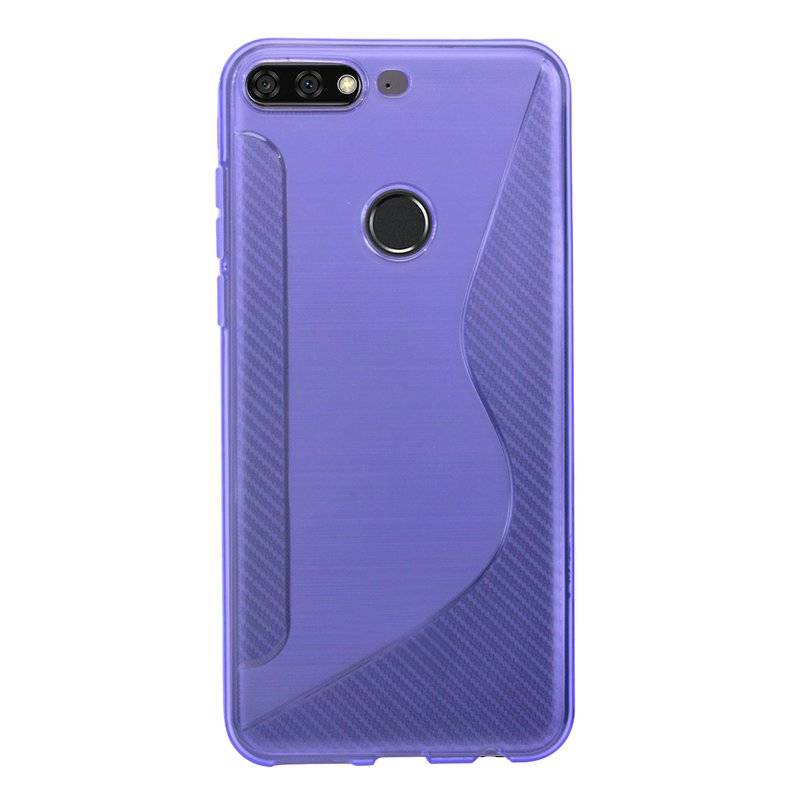 Honor 7C Handy Silikon Schutzhülle Cover Case Lila