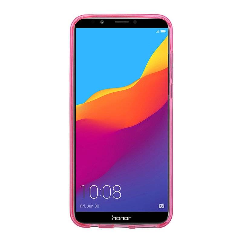 Honor 7C Handy Silikon Schutzhülle Cover Case Pink