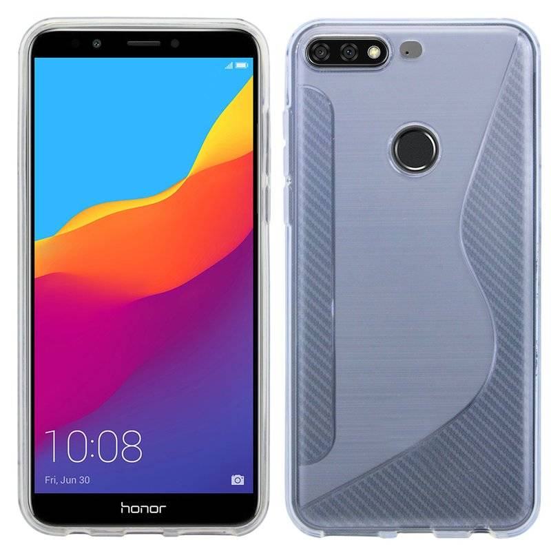 Honor 7C Handy Silikon Schutzhülle Cover Case Transparent