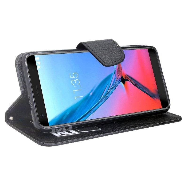 ZTE Blade V9 Handyhülle Tasche Flip Case Smartphone Schutzhülle Schwarz