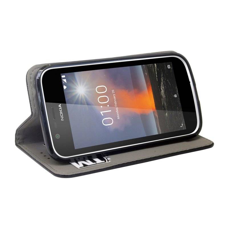 Nokia 1 Handyhülle Tasche Flip Case Smartphone Schutzhülle Schwarz