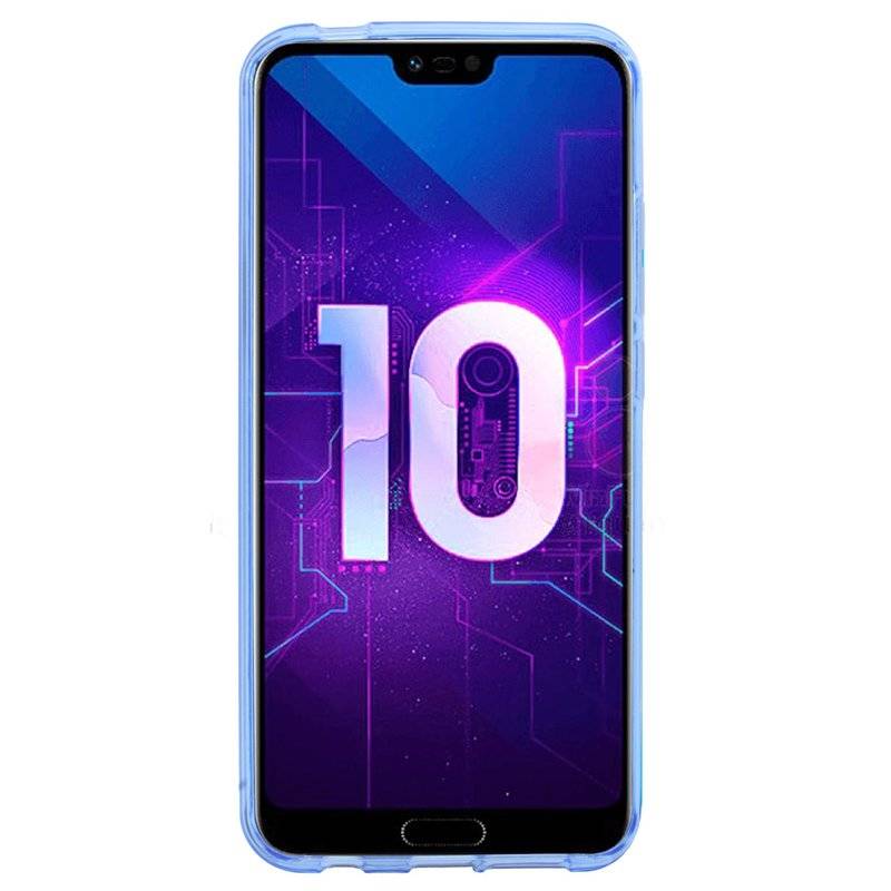 Honor 10 Handy Silikon Schutzhülle Cover Case Schwarz Schwarz