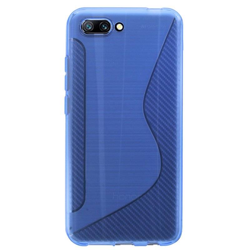 Honor 10 Handy Silikon Schutzhülle Cover Case Schwarz Schwarz
