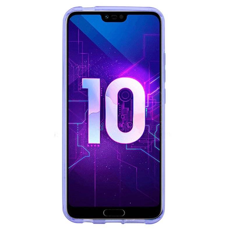 Honor 10 Handy Silikon Schutzhülle Cover Case Schwarz Lila