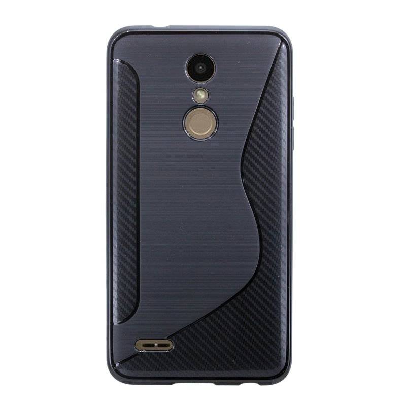 LG K11 Handy Silikon Schutzhülle Cover Case Schwarz